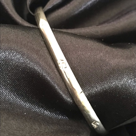 Silver Bangle Stackable Bracelet Vintage - Picture 2 of 9